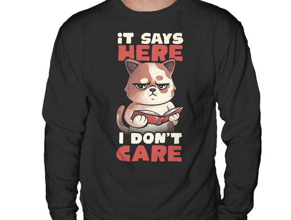 It Says Here I Don't Care