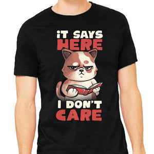 It Says Here I Don't Care