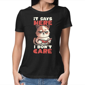 It Says Here I Don't Care