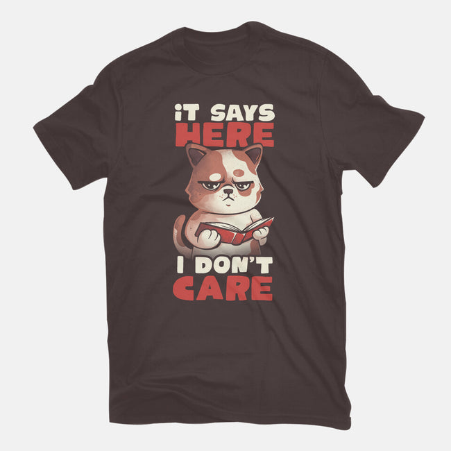 It Says Here I Don't Care-Womens-Basic-Tee-eduely