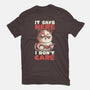 It Says Here I Don't Care-Womens-Basic-Tee-eduely