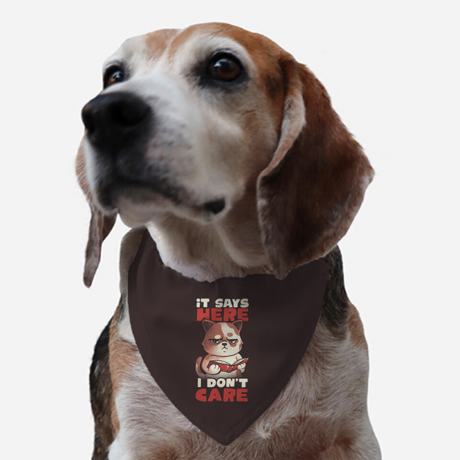 It Says Here I Don't Care-Dog-Adjustable-Pet Collar-eduely