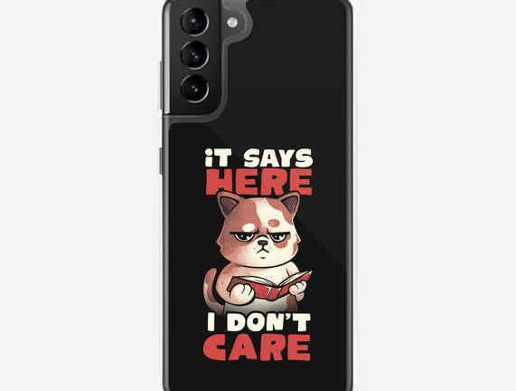 It Says Here I Don't Care