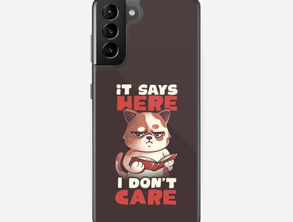 It Says Here I Don't Care