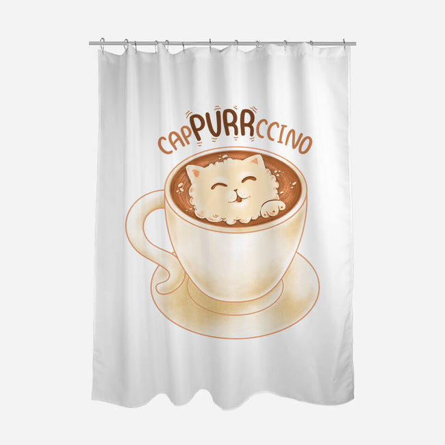 CaPURRRccino-None-Polyester-Shower Curtain-Umberto Vicente