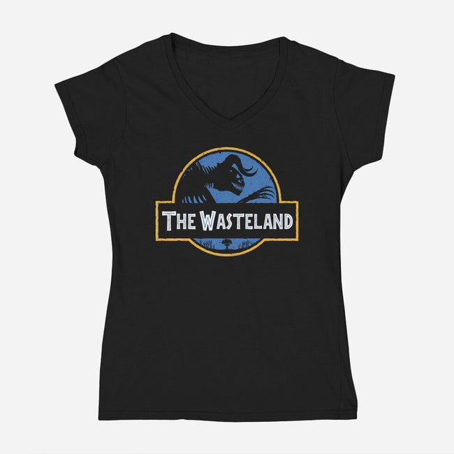 The Wasteland-Womens-V-Neck-Tee-SunsetSurf