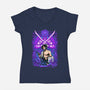 Purple Susanoo-Womens-V-Neck-Tee-alanside