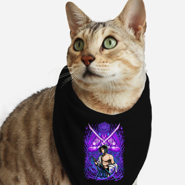 Purple Susanoo-Cat-Bandana-Pet Collar-alanside
