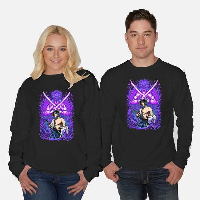 Purple Susanoo-Unisex-Crew Neck-Sweatshirt-alanside