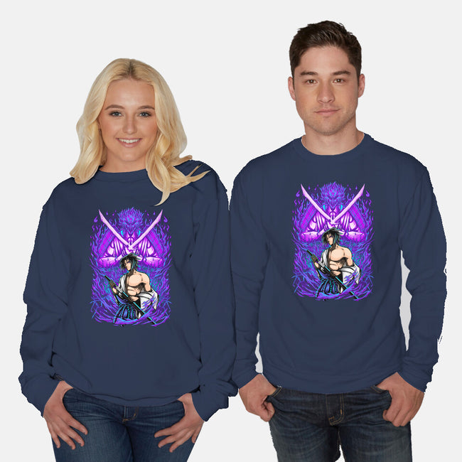 Purple Susanoo-Unisex-Crew Neck-Sweatshirt-alanside