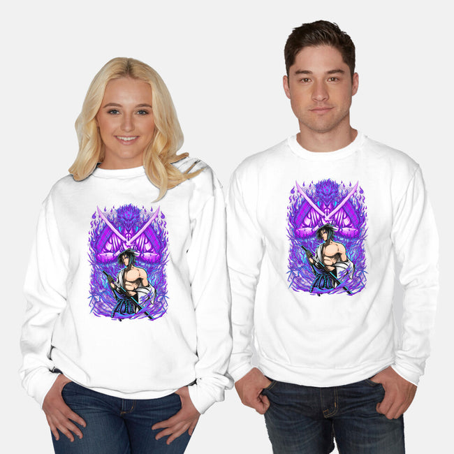 Purple Susanoo-Unisex-Crew Neck-Sweatshirt-alanside