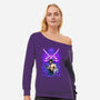 Purple Susanoo-Womens-Off Shoulder-Sweatshirt-alanside