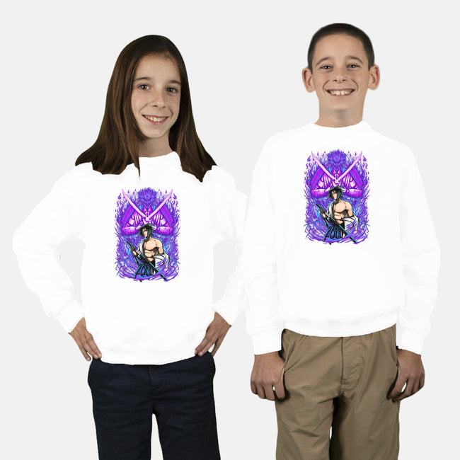 Purple Susanoo-Youth-Crew Neck-Sweatshirt-alanside