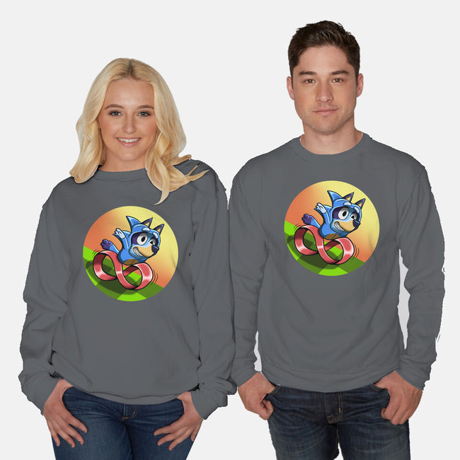 Dog Run Fast-Unisex-Crew Neck-Sweatshirt-nickzzarto