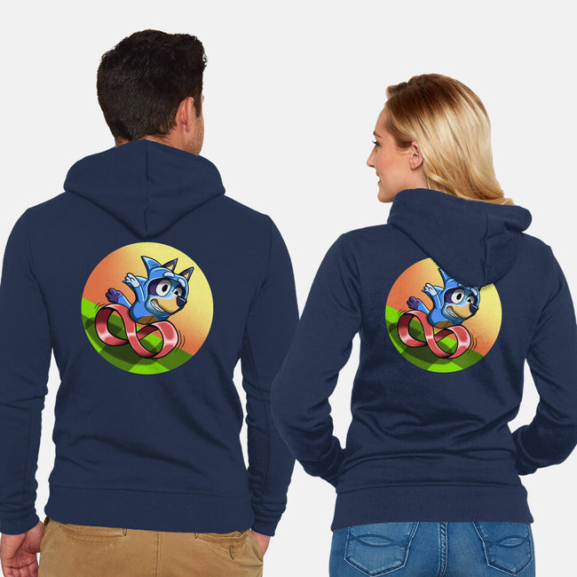 Dog Run Fast-Unisex-Zip-Up-Sweatshirt-nickzzarto