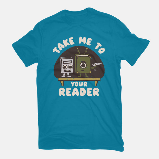 Take Me To Your Reader-Womens-Basic-Tee-Weird & Punderful