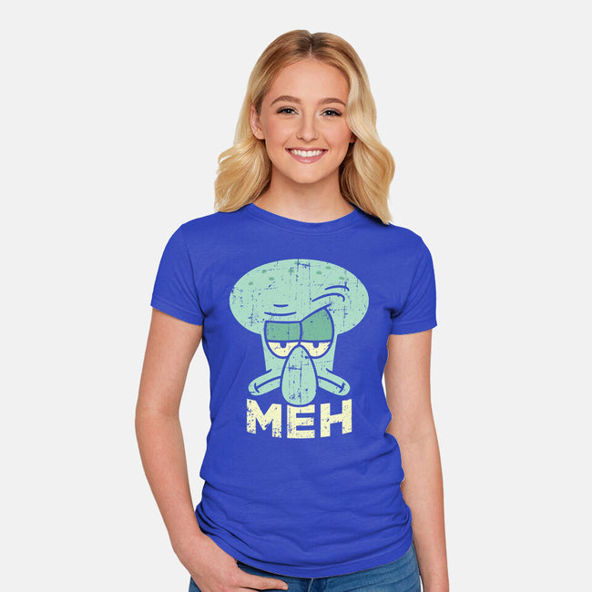 Squid Meh-Womens-Fitted-Tee-Xentee