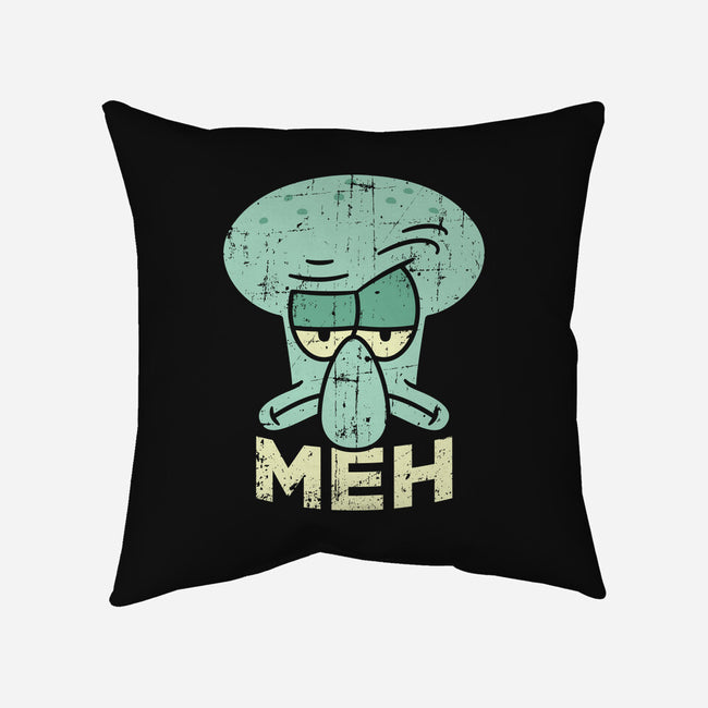 Squid Meh-None-Non-Removable Cover w Insert-Throw Pillow-Xentee