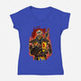 The Mortal Fighter-Womens-V-Neck-Tee-Conjura Geek