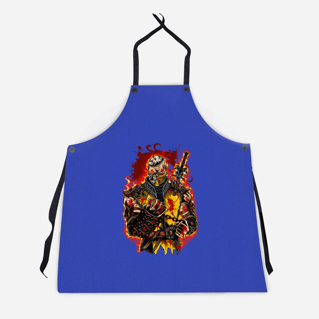 The Mortal Fighter-Unisex-Kitchen-Apron-Conjura Geek