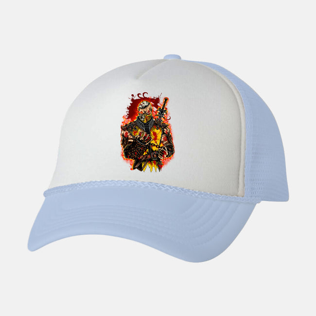 The Mortal Fighter-Unisex-Trucker-Hat-Conjura Geek