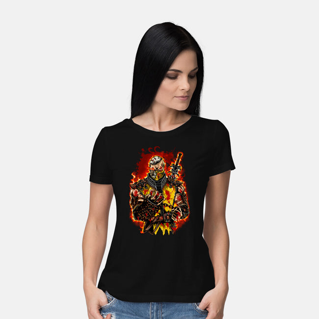 The Mortal Fighter-Womens-Basic-Tee-Conjura Geek