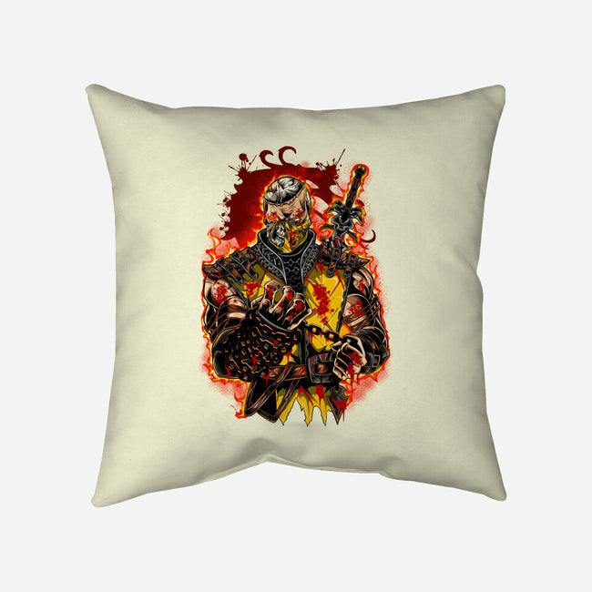 The Mortal Fighter-None-Non-Removable Cover w Insert-Throw Pillow-Conjura Geek