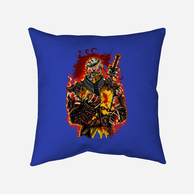 The Mortal Fighter-None-Non-Removable Cover w Insert-Throw Pillow-Conjura Geek