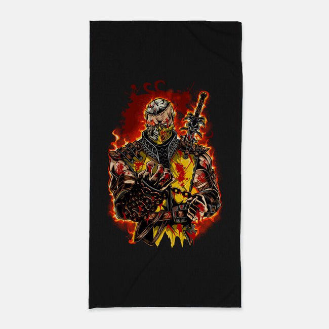 The Mortal Fighter-None-Beach-Towel-Conjura Geek