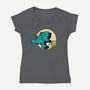 Monsters Adventures-Womens-V-Neck-Tee-jasesa