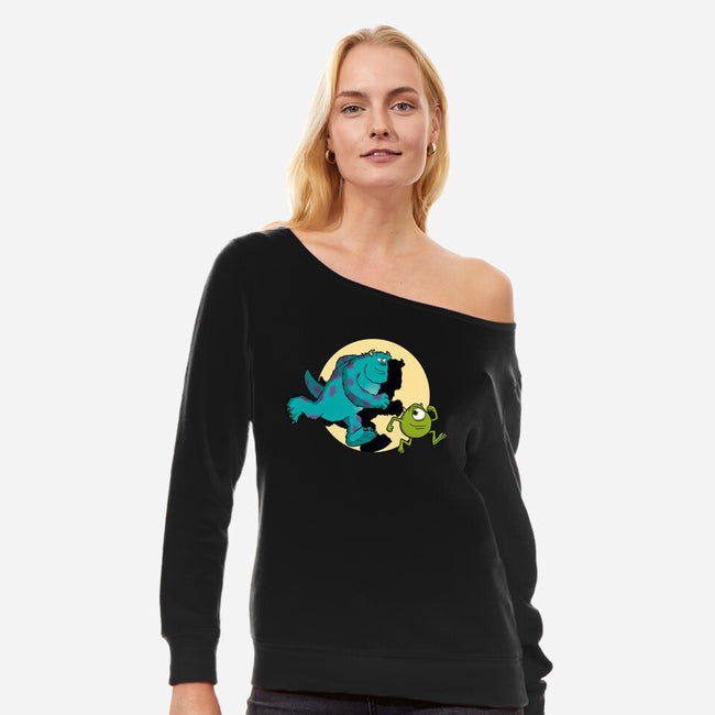 Monsters Adventures-Womens-Off Shoulder-Sweatshirt-jasesa