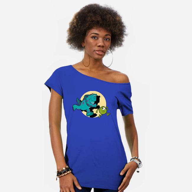 Monsters Adventures-Womens-Off Shoulder-Tee-jasesa