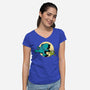 Monsters Adventures-Womens-V-Neck-Tee-jasesa