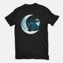 Love Robot Moon-Unisex-Basic-Tee-Vallina84