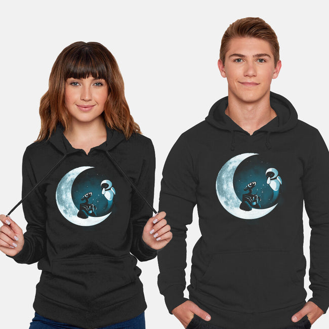 Love Robot Moon-Unisex-Pullover-Sweatshirt-Vallina84