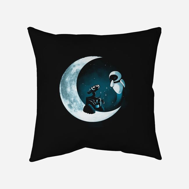 Love Robot Moon-None-Removable Cover w Insert-Throw Pillow-Vallina84