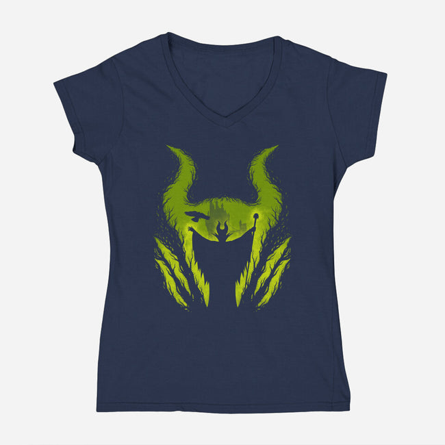 The Evil Fairy-Womens-V-Neck-Tee-pigboom