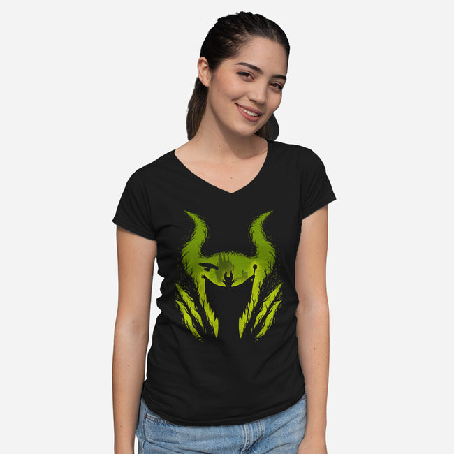 The Evil Fairy-Womens-V-Neck-Tee-pigboom