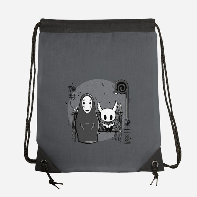 Hollow Face-None-Drawstring-Bag-Ca Mask