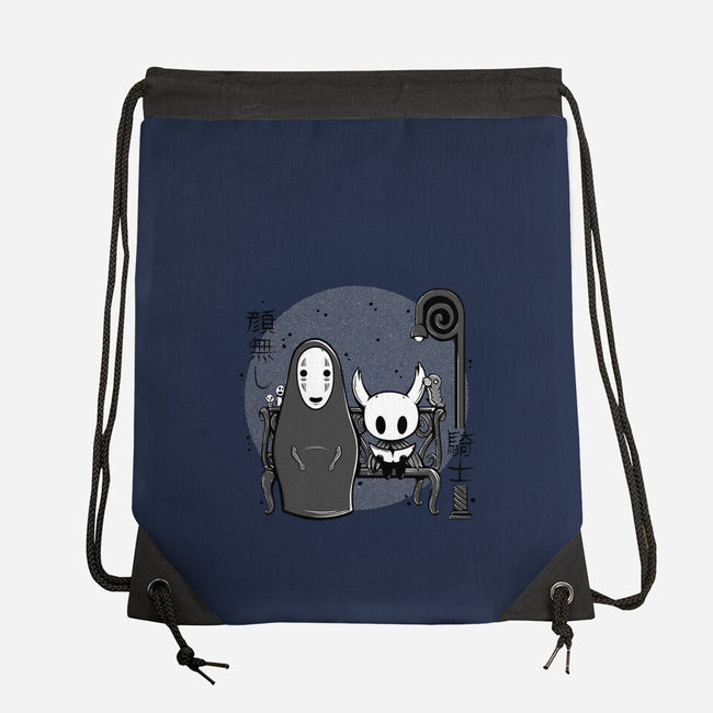 Hollow Face-None-Drawstring-Bag-Ca Mask