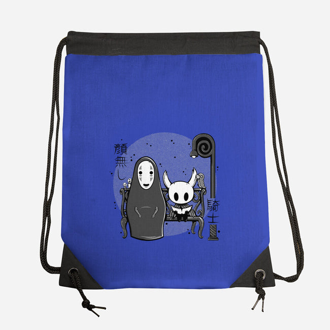 Hollow Face-None-Drawstring-Bag-Ca Mask