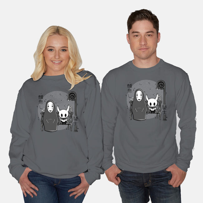 Hollow Face-Unisex-Crew Neck-Sweatshirt-Ca Mask