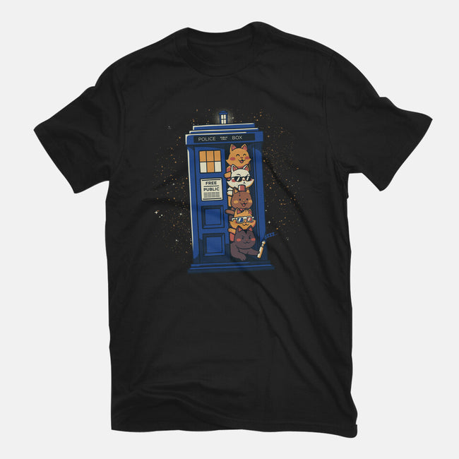 Tardis Cats-Unisex-Basic-Tee-tobefonseca