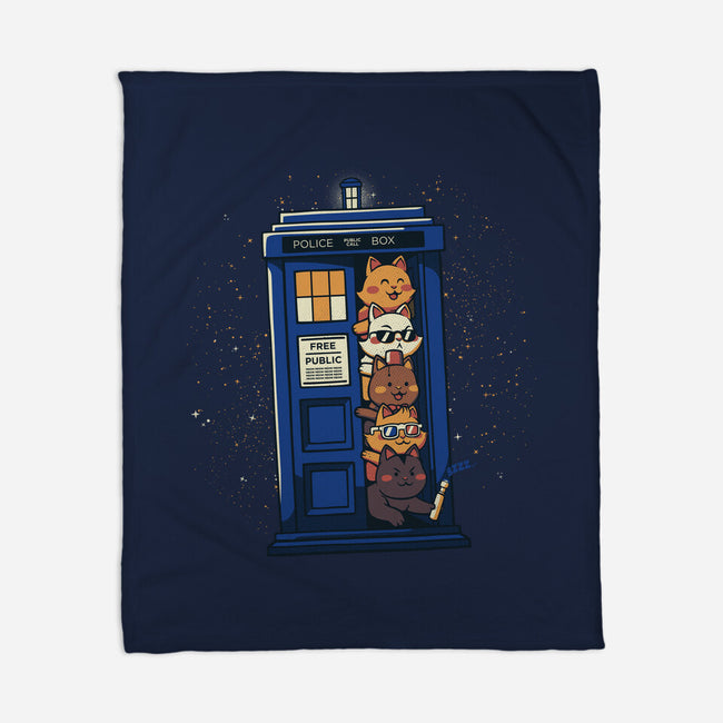 Tardis Cats-None-Fleece-Blanket-tobefonseca