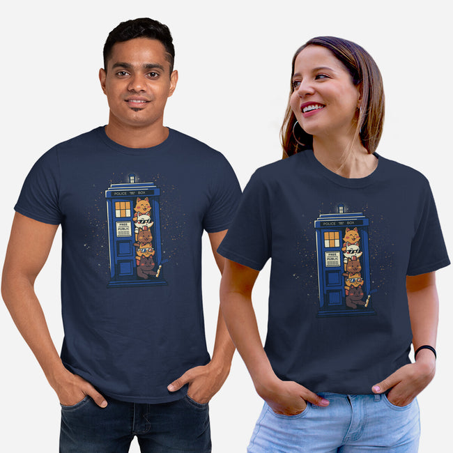 Tardis Cats-Unisex-Basic-Tee-tobefonseca