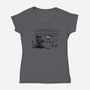 Cat Vader-Womens-V-Neck-Tee-zascanauta