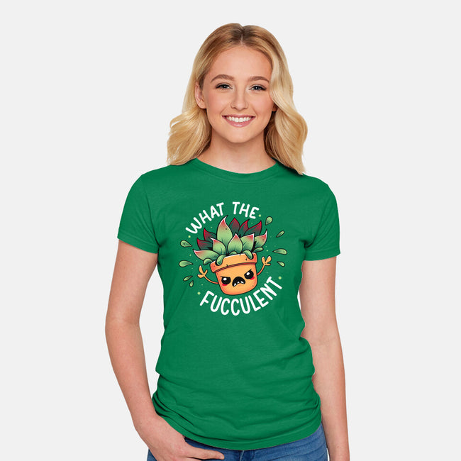 Raging Succulent-Womens-Fitted-Tee-Snouleaf