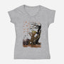 Autumn Dance-Womens-V-Neck-Tee-DrMonekers