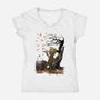 Autumn Dance-Womens-V-Neck-Tee-DrMonekers