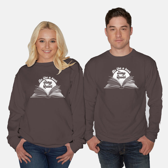 Be Like A Book-Unisex-Crew Neck-Sweatshirt-rocketman_art